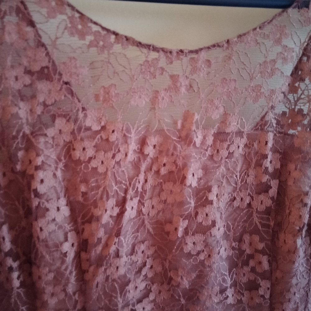 Vintage 60's Mauve Lace Sheath